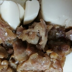 豆腐と豚肉のオイスター炒め